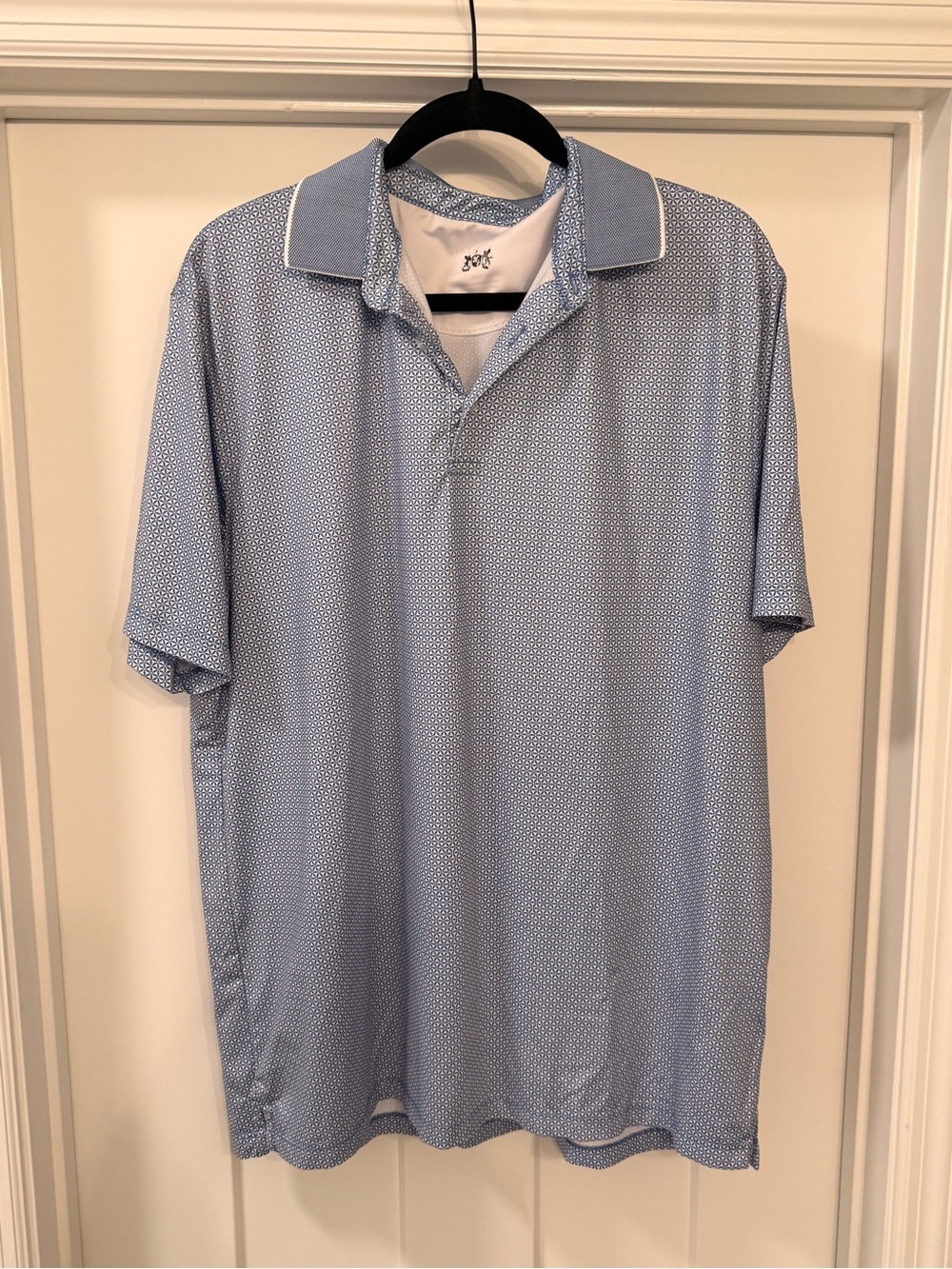 Hickey Freeman Light Blue Microdot Polo